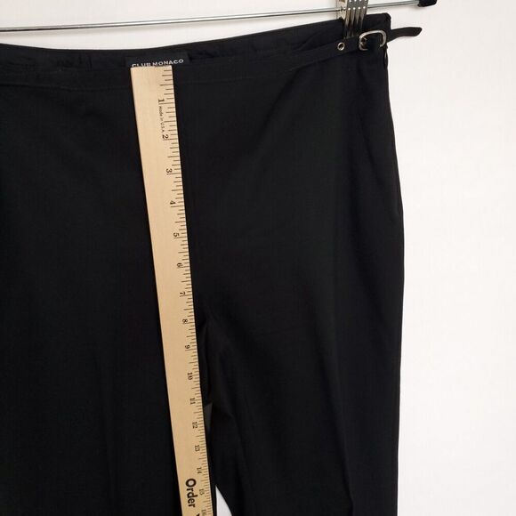 CLUB MONACO Straight Wool Pants Women's Size 2 Black Trousers Career Lightweight - Picture 12 of 13
